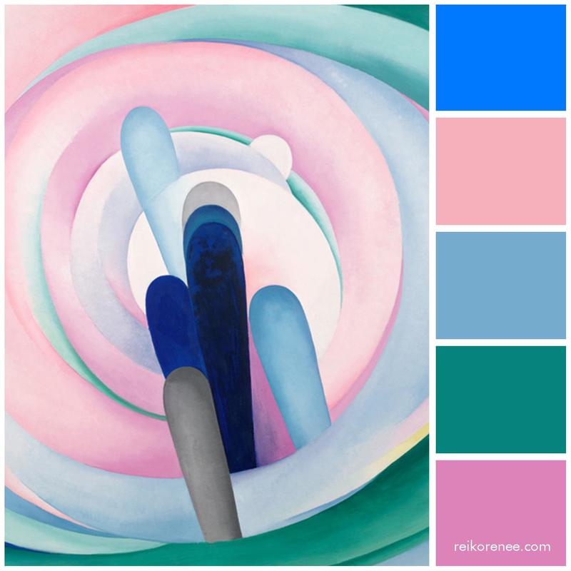 Inspired by Grey Blue & Black – Pink Circle, 1929