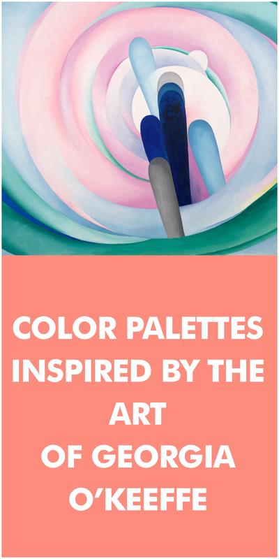 Color palettes inspired by the art of Georgia O'Keeffe